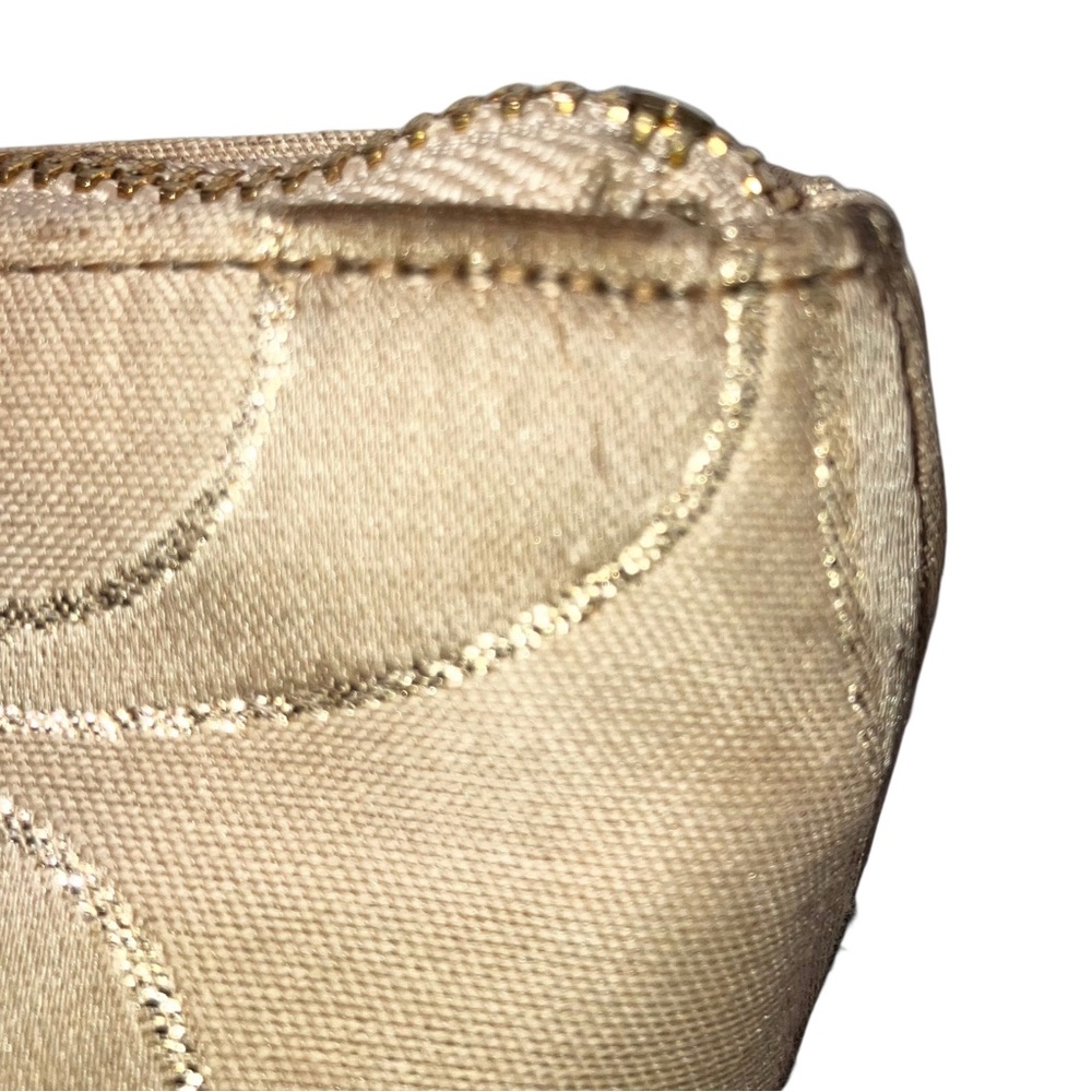 VTG Y2K COACH Poppy Glam Tote Bag in Gold Metallic Beige Clear Hang Tag 17890 - Picture 4 of 16